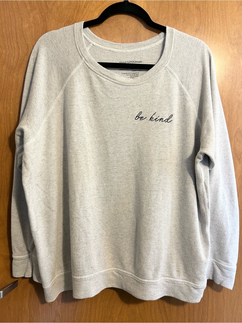 Good hYOUman Be Kind Cotton Blend Embroidered Top - Size L